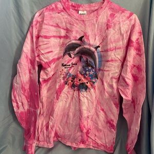 Pink Bethany beach long sleeve top